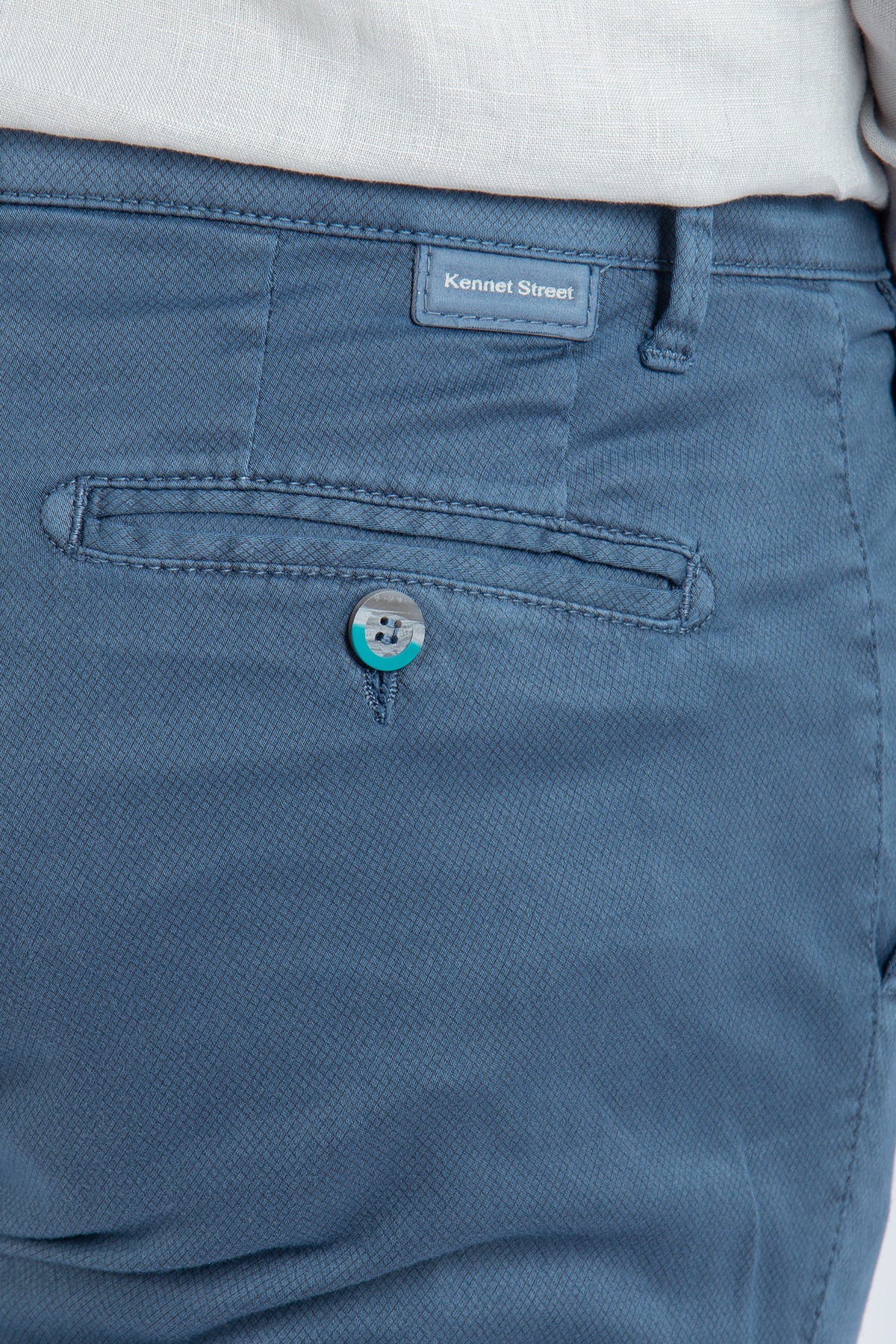 Pantalone in cotone stretch microstampa