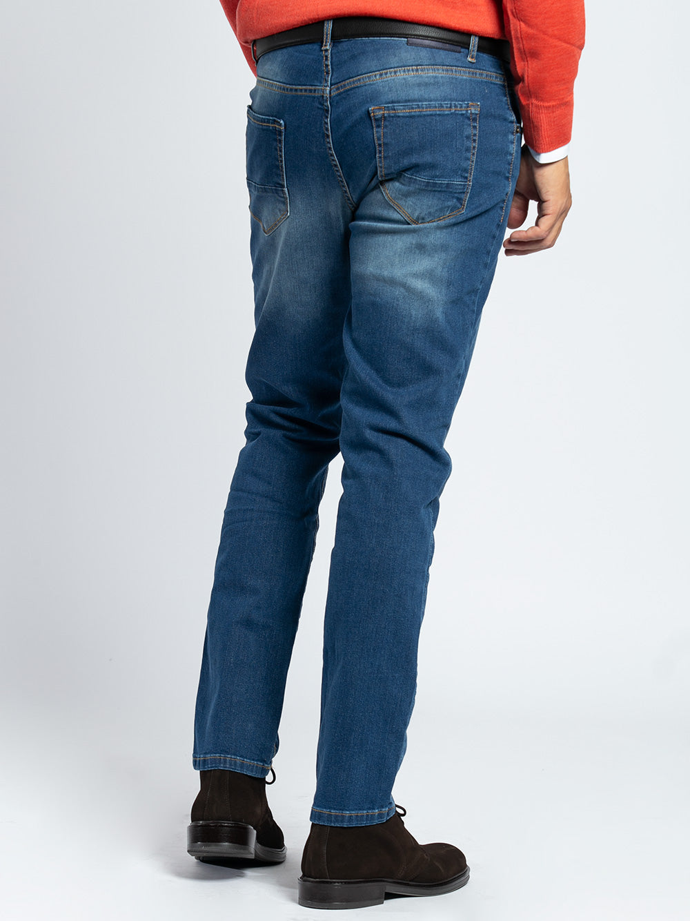 Jeans basic cinque stasche in denim