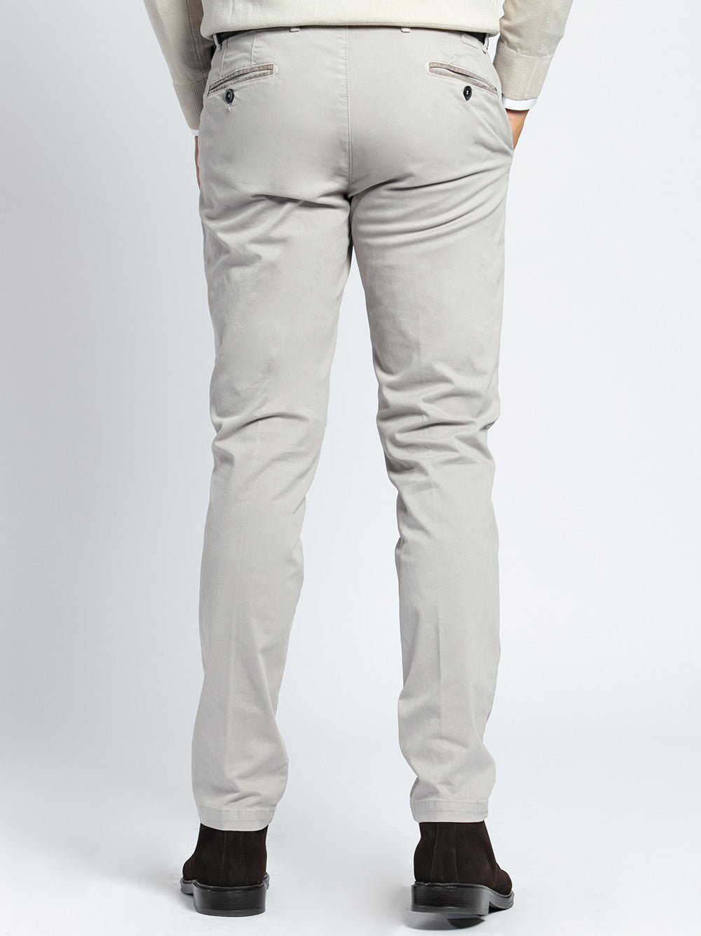 Pantalone in cotone stretch smerigliato